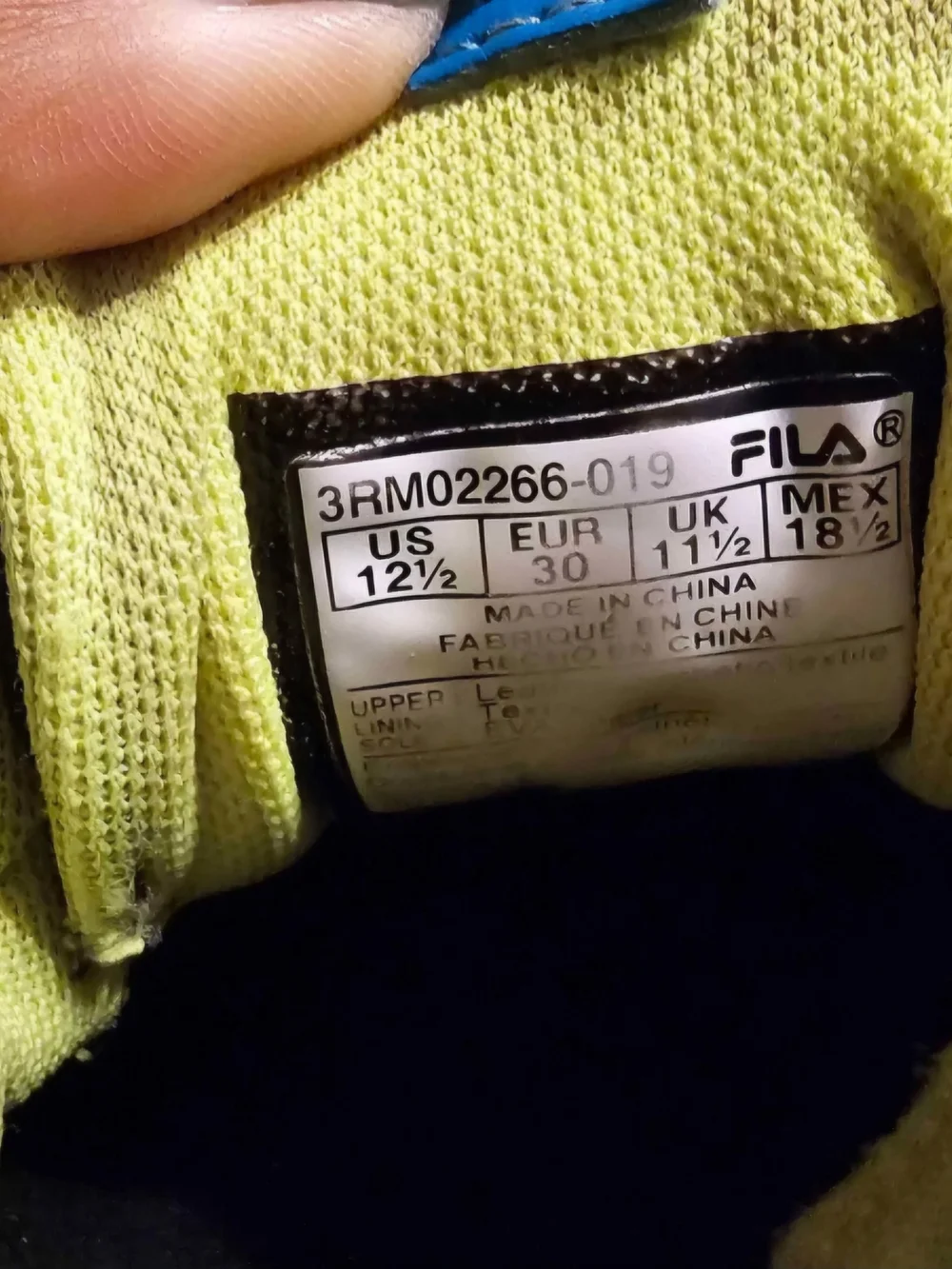 Kids FILA Ray Tracer Sneakers, Size 12.5
